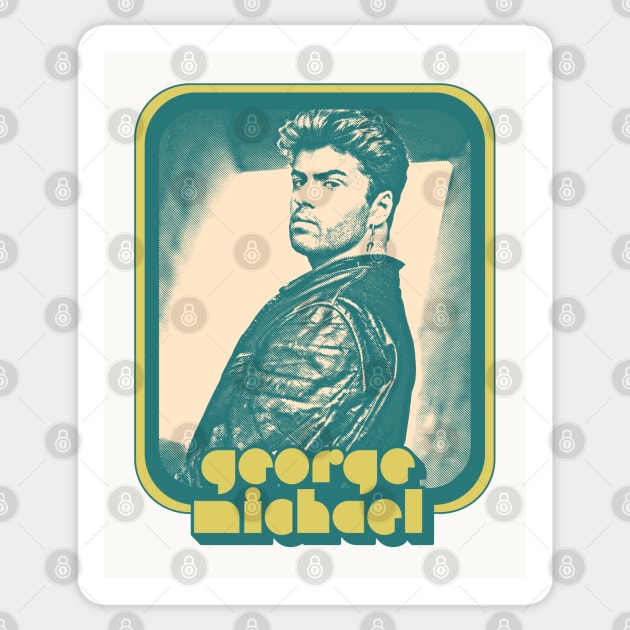 George Michael 1980s Retro Styled Aesthetic Design Sticker by DankFutura